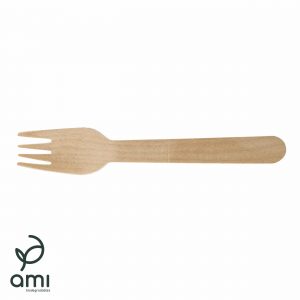 Tenedor de Madera de 16cm de Origen Natural