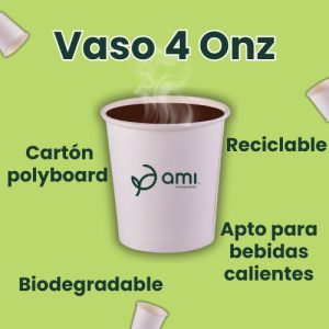 Vaso 4 onz polyboard biodegradable